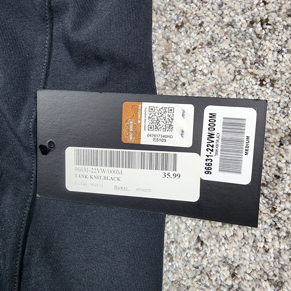 Harley-Davidson Black Racerback Henley Tank Top - Picture 8 of 15